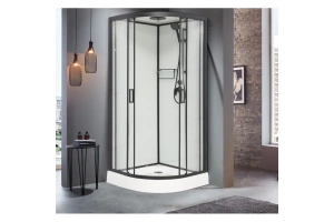 Душевая кабина Frank 120х120 черная стекло матовое - 3