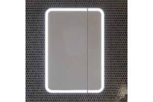 Зеркало шкаф Opadiris Элеганс 70 с подсветкой белый матовый