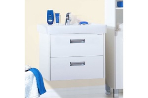 Тумба с раковиной Бриклаер Палермо 70/3 подвесная, с 2 ящиками