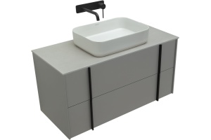 Тумба под раковину Allen Brau Reality 100 серый матовый - 3