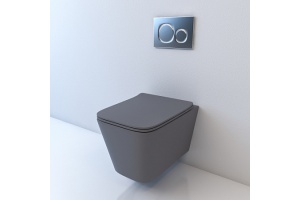 Унитаз подвесной Esbano Gartez серый матовый с сиденьем микролифт