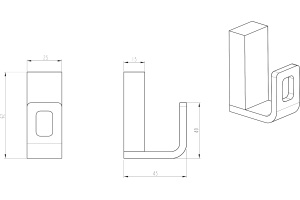 Крючок Boheme Q 10946-CR-B Сhrome & Black - 2