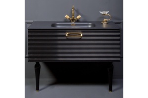 Тумба под раковину Armadi Art Vallessi Avangarde Linea 80 черный - золото