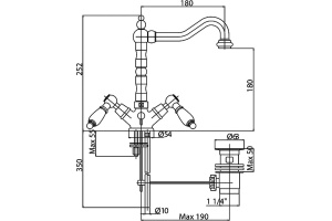 Смеситель Cezares Diamond DIAMOND-LS2-01-Sw для раковины - 3