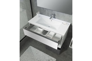 Тумба с раковиной Sanvit Контур 60 белый глянец - 2