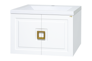 Тумба под раковину Misty Галвер 80 белая глянцевая