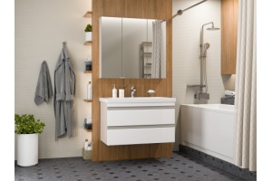 Тумба под раковину Misty Ингрид 90 белая глянцевая - 3