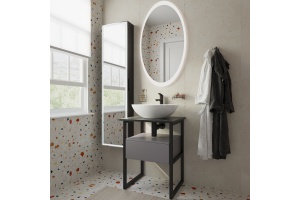 Мебель для ванной DIWO Элиста 60 антрацит с раковиной Moduo 55 Leaf - 3