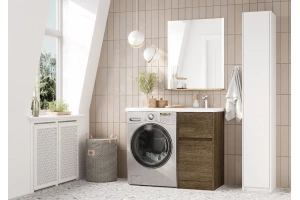 Комплект мебели Aquaton Лондри 40 темное дерево