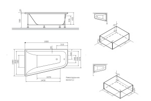 Каркас для ванны AM.PM Spirit (W72A-160-100W-R2) - 3