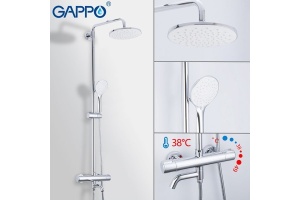 Душевая стойка с термостатом Gappo G2490 - 2