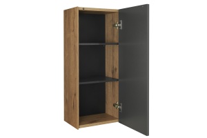 Шкаф подвесной Aquaton Сохо 35 серый-светлое дерево - 2