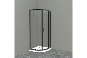 Душевой уголок BelBagno Uno 90х90 черный, матовый (UNO-195-R-2-90-C-NERO)