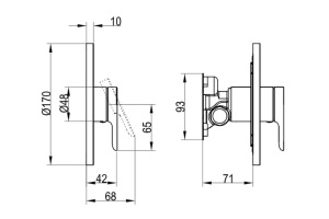 Встраиваемый смеситель для душа Villeroy&Boch O.novo хром - 2