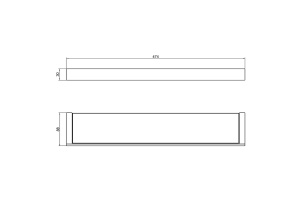 Полка в ванную стеклянная Timo Petruma золото матовое - 2