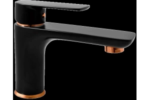 Смеситель для раковины Rav Slezak Vltava черный матовый - золото