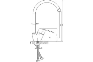 Смеситель для кухонной мойки Rossinka  хром (D40-23) - 2