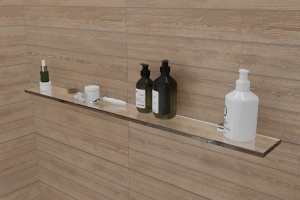 Полка STWORKI Glass Shelf 100 полкодержатели хром - 2