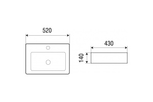 Раковина подвесная Weltwasser WW AISBACH 5030 52 белый (10000003880) - 2