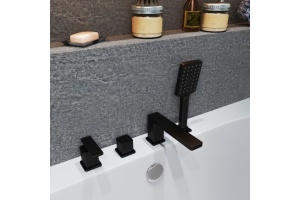 Смеситель Timo Torne 4330/03Y на борт ванны, черный - 2