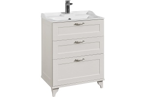 Тумба с раковиной напольная Aquaton Леон 65 белый