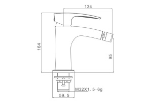 Смеситель для биде Gappo золото глянцевое - 2