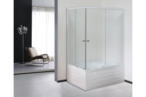 Душевой уголок Royal Bath BP 120х80 R с поддоном профиль белый стекло матовое - 3