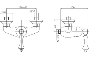 Смеситель Cezares Margot MARGOT-DM-02-M для душа - 3