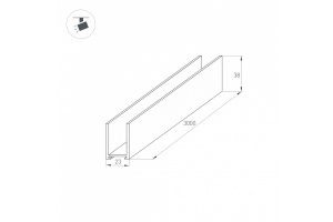 Шинопровод магнитный Arlight Mag-Track-2538-3000 033243 - 2