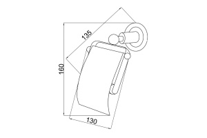 Держатель для туалетной бумаги Boheme Murano бронза с белым - 2