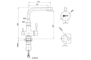 Смеситель Lemark Expert для кухонной мойки LM5061G - 2