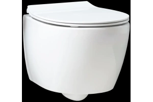 Унитаз подвесной Allen Brau Fantasy безободковый с сиденьем микролифт белый