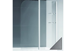 Шторка на ванну Cezares ECO-O-V-12-120/140-P-Cr-R стекло punto