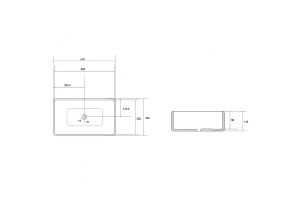 Накладная раковина Abber Rechteck 51 серая матовая - 2