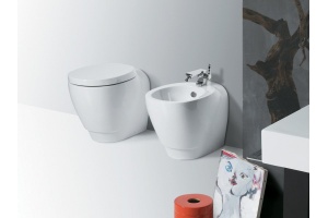 Унитаз приставной Simas Bohemien с крышкой, белый (BO01) - 3