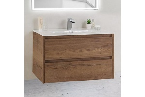 Тумба под раковину Belbagno Kraft 39 80 темное дерево