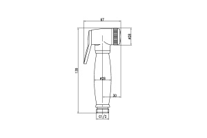 Лейка для биде LM8047B, бронза - 2