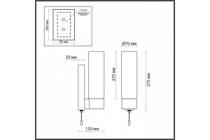 Подсветка для зеркал Odeon Light Drops Tingi 2660/1W - 2