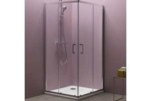 Душевой уголок Kolpa San Eco Quat 80х80 хром стекло прозрачное