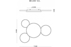 Потолочная люстра MyFar Emma MR1200-4CL - 3