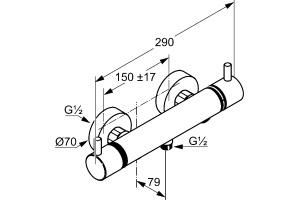 Термостат Kludi Bozz для душа, черный 352033938 - 2