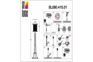 Наземный высокий светильник ST-Luce Lastero SL080.415.01 - 2