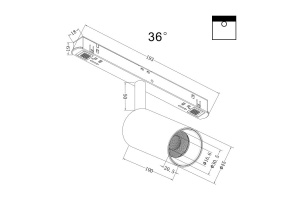 Светильник на штанге Maytoni Focus LED TR032-4-5W3K-M-DS-B - 2