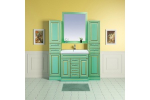 Тумба с раковиной Misty Vena 75 салатовая, патина - 2