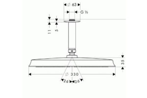 Верхний душ Hansgrohe  (27406820) - 2