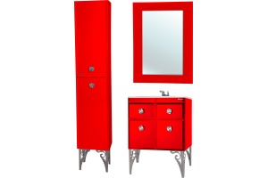 Тумба с раковиной Bellezza Луссо 65 красная - 3