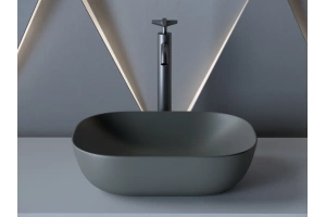 Раковина накладная Ceramica Nova Element 45.5х32.5 темно-серый - 3