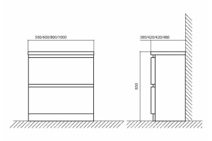 Тумба под раковину BelBagno Energia 80 бежевый - 3