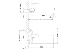 Смеситель Lemark Point LM0351C универсальный - 2