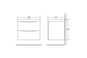 Тумба под раковину Belbagno Marino 60 темное дерево - 3